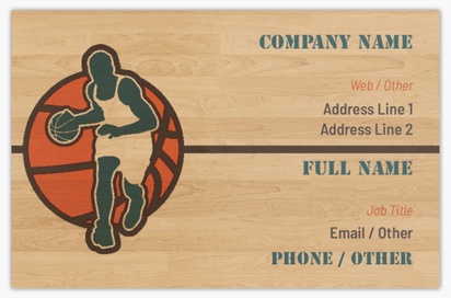 Design Preview for Design Gallery: Sports Specific Metallic Business Cards