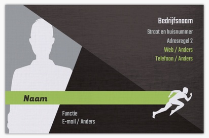 Voorvertoning ontwerp voor Ontwerpgalerij: Fitness lessen Linnen visitekaartjes