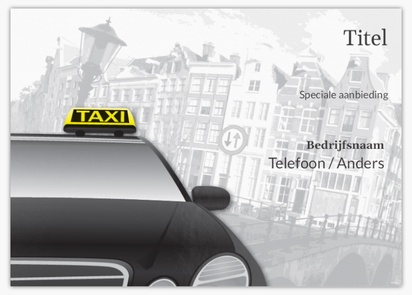 Voorvertoning ontwerp voor Ontwerpgalerij: Taxi Flyers en folders,  Geen vouwlijn A6 (105 x 148 mm)