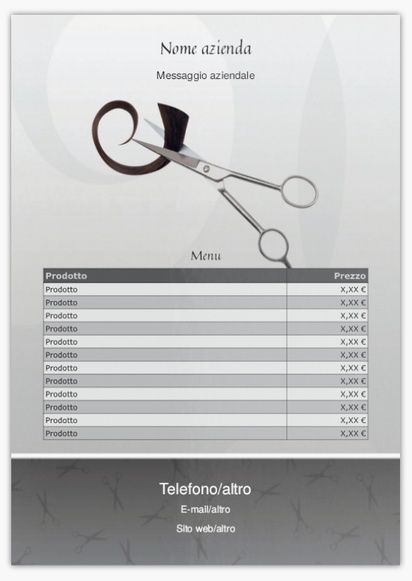 Anteprima design per Galleria di design: volantini per parrucchieri,  Senza piega A4 (210 x 297 mm)
