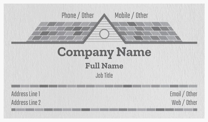 Design Preview for Design Gallery: Roofing Natural Textured Business Cards
