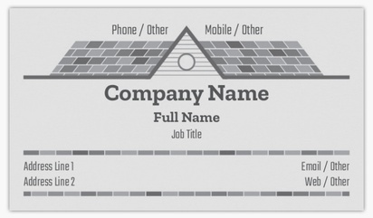 Design Preview for Design Gallery: Roofing Matte Visiting Cards, Standard (89 x 51 mm)