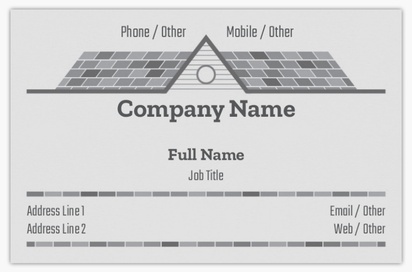 Design Preview for Design Gallery: Roofing Standard Business Cards, Standard (85 x 55 mm)