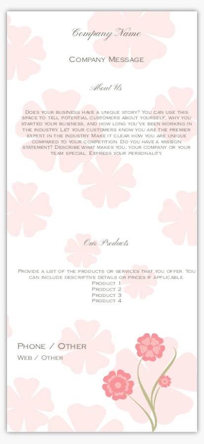 Design Preview for Design Gallery: Cosmetics & Perfume Rate Cards