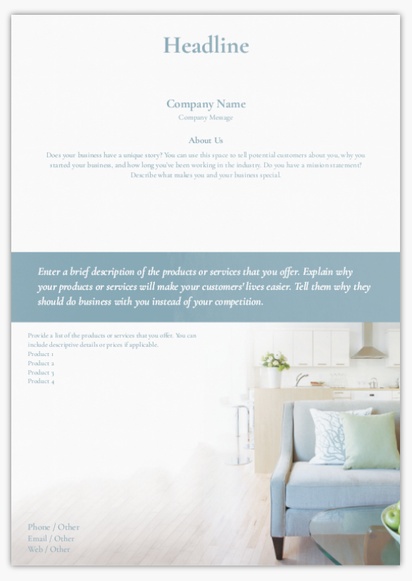 Design Preview for Design Gallery: Furniture & Home Goods Flyers & Leaflets,  No Fold/Flyer A4 (210 x 297 mm)