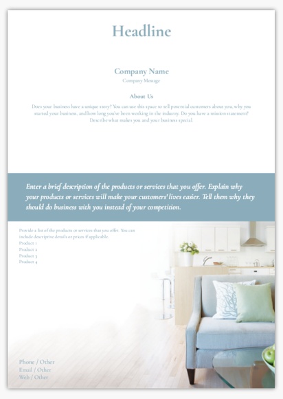 Design Preview for Design Gallery: Furniture & Home Goods Flyers, None A4