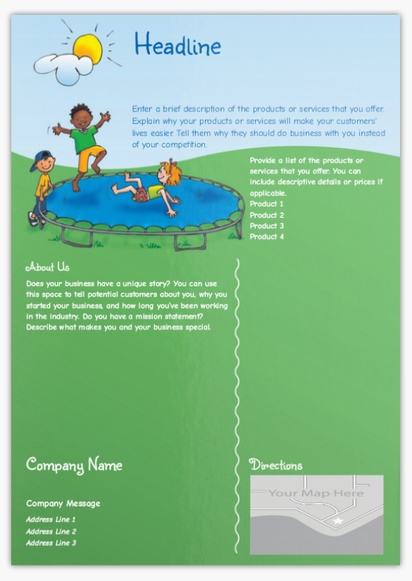 Design Preview for Design Gallery: Child Care Flyers & Leaflets,  No Fold/Flyer A4 (210 x 297 mm)
