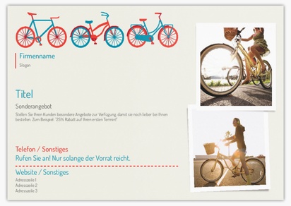 Designvorschau für Designgalerie: Flyer und Falzflyer Fahrradladen,  Ohne Falz A5 (148 x 210 mm)