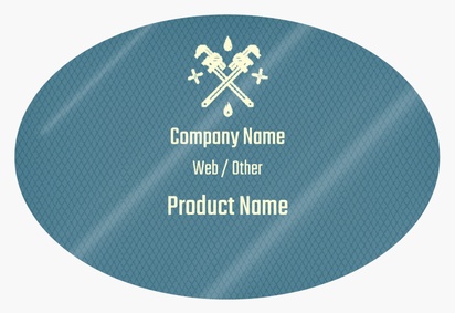 Design Preview for Design Gallery: Plumbing Product Labels on Sheets, Oval 7.6 x 5.1 cm
