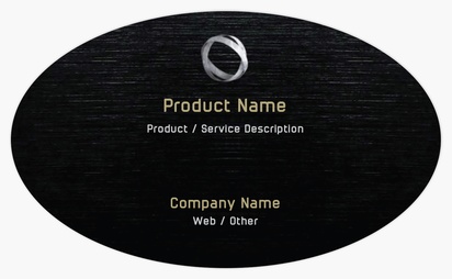 Design Preview for Design Gallery: Manufacturing & Distribution Product & Packaging Labels, Oval  12.7 x  7.6 cm 