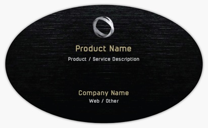 Design Preview for Templates for Manufacturing & Distribution Product Labels , 12.7 x  7.6 cm Oval