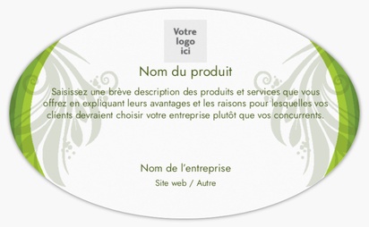 Aperçu du graphisme pour Galerie de modèles : feuilles d’étiquettes de produits pour nature et paysages, Ovale 12,7 x 7,6 cm