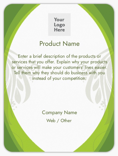 Design Preview for Design Gallery: Health & Wellness Product Labels on Sheets, Rounded Rectangle 10 x 7.5 cm