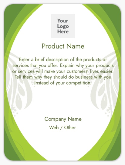 Design Preview for Design Gallery: Nature & Landscapes Product Labels, 10.2 x 7.6 cm Rounded Rectangle