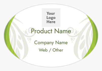 Design Preview for Design Gallery: Nature & Landscapes Product & Packaging Labels, Oval  7.6 x 5.1 cm 