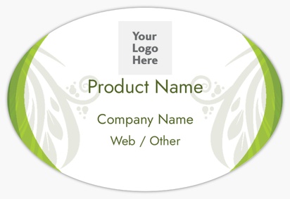 Design Preview for Design Gallery: Health & Wellness Product Labels, 7.6 x 5.1 cm Oval
