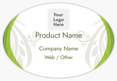Design Preview for Templates for Health & Wellness Product Labels , 7.6 x 5.1 cm Oval