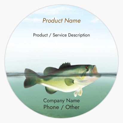 Design Preview for Design Gallery: Hunting & Fishing Product & Packaging Labels, Circle 1.5"  7.6 x 7.6 cm 