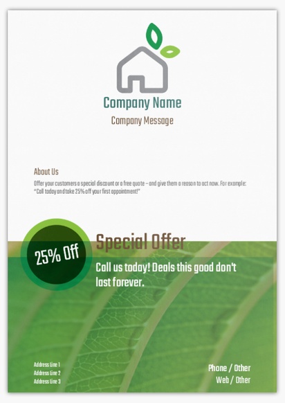 Design Preview for Design Gallery: Environmental & Energy Flyers & Leaflets,  No Fold/Flyer A5 (148 x 210 mm)
