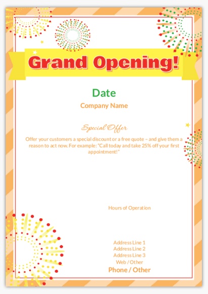 Design Preview for Design Gallery: Grand Opening Flyers and Pamphlets,  No fold A5