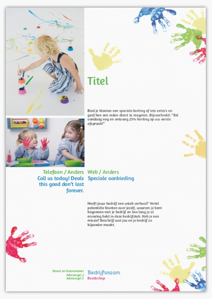 Voorvertoning ontwerp voor Ontwerpgalerij: Onderwijs en kinderopvang Flyers en folders,  Geen vouwlijn A5 (148 x 210 mm)