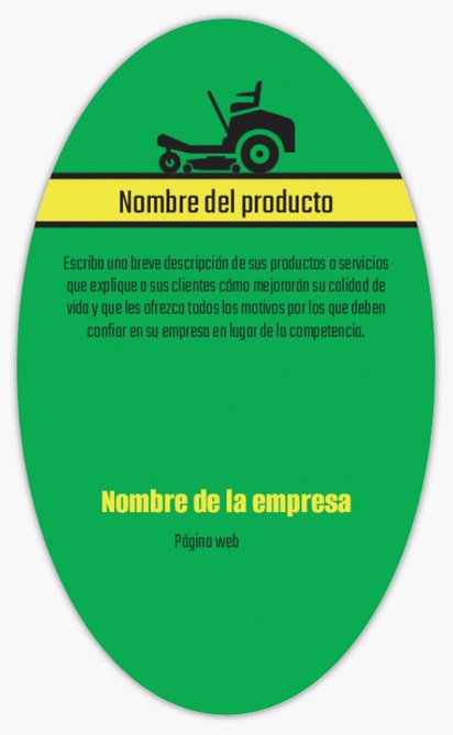 Vista previa del diseño de Galería de diseños de etiquetas para productos en hoja para agricultura, Ovalada 12,7 x 7,6 cm