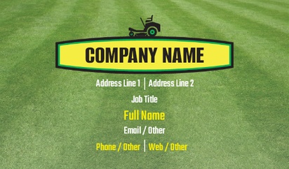 A lawn lawnmower green yellow design for Modern & Simple