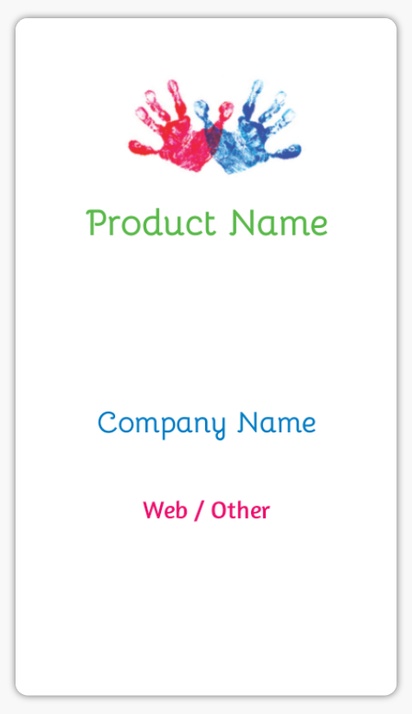 Design Preview for Templates for Education & Child Care Product Labels , 8.7 x 4.9 cm Rounded Rectangle