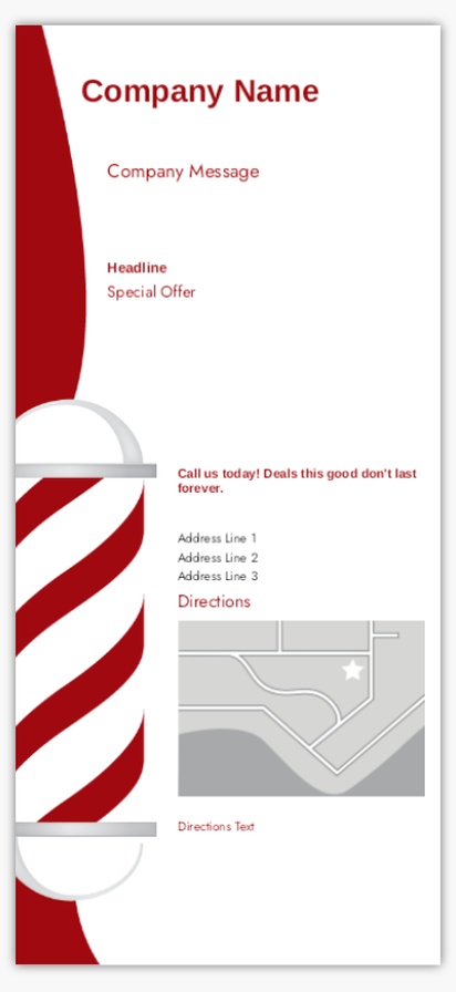 Design Preview for Design Gallery: Barbers Rate Cards
