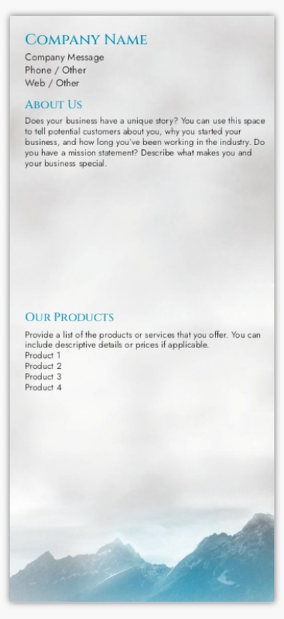 Design Preview for Design Gallery: Travel & Accommodation Rate Cards