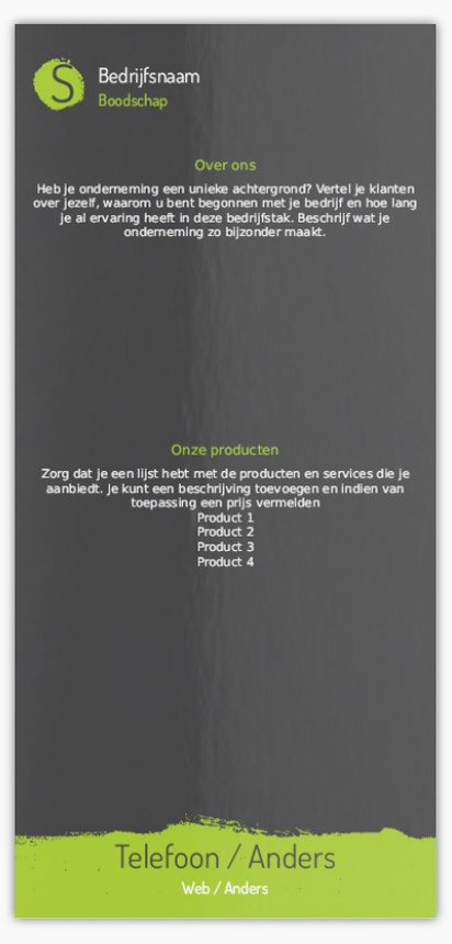 Voorvertoning ontwerp voor Ontwerpgalerij: Verfen en behangen Flyers en folders,  Geen vouwlijn DL (99 x 210 mm)