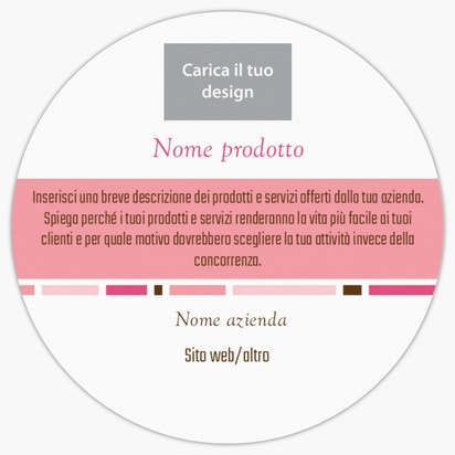 Anteprima design per Galleria di design: etichette per prodotti su foglio per vendita al dettaglio, Cerchio 7,6 x 7,6 cm