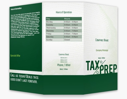 A tax tax preparation brown green design