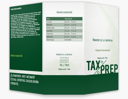 Un impuesto preparación de impuestos diseño marrón verde