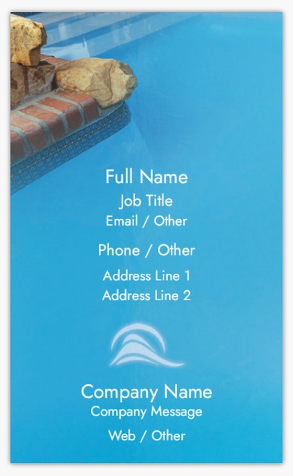 Design Preview for Design Gallery: Pool & Spa Care Classic Visiting Cards