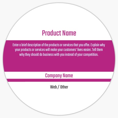 Design Preview for Design Gallery: Bold & Colourful Product Labels, 7.6 x 7.6 cm Circle