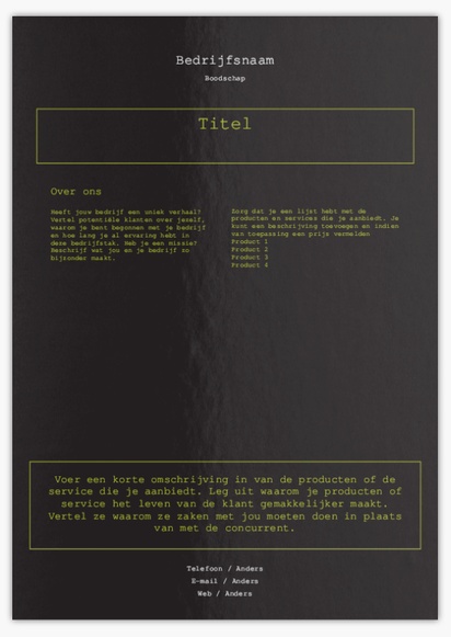 Voorvertoning ontwerp voor Ontwerpgalerij: Informatiebeheer Flyers en folders,  Geen vouwlijn A4 (210 x 297 mm)