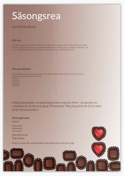 Förhandsgranskning av design för Designgalleri: Jul Flyers och broschyrer,  Ingen falsning A4 (210 x 297 mm)