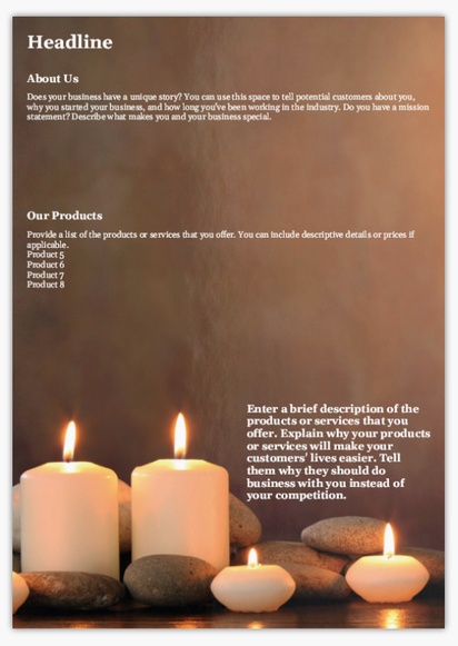 Design Preview for Design Gallery: Massage & Reflexology Flyers & Leaflets,  No Fold/Flyer A4 (210 x 297 mm)