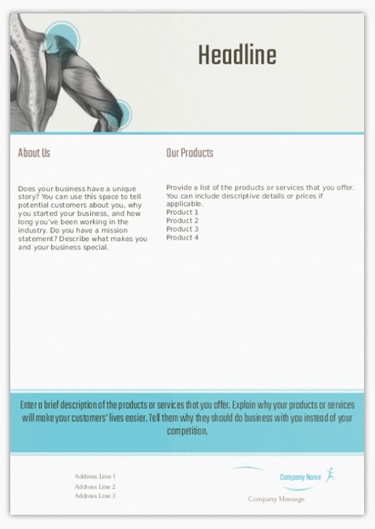 Design Preview for Design Gallery: Sports & Fitness Flyers & Leaflets,  No Fold/Flyer A4 (210 x 297 mm)