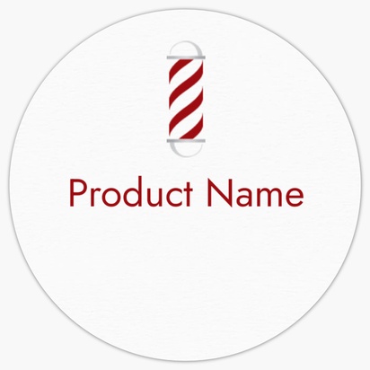 Design Preview for Design Gallery: Barbers Product Labels on Sheets, Circle 3.8 x 3.8 cm