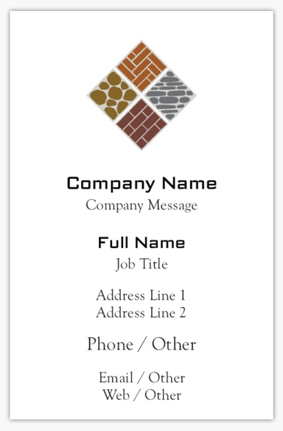 Design Preview for Design Gallery: Masonry & Bricklaying Textured Uncoated Business Cards