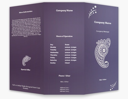 Design Preview for Design Gallery: Beauty & Spa Custom Brochures, 8.5" x 11" Tri-fold