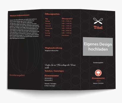 Designvorschau für Designgalerie: Speisekarten Essen & Trinken, Wickelfalz