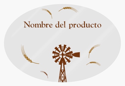 Vista previa del diseño de Galería de diseños de etiquetas para productos en hoja para agricultura, Ovalada 7,6 x 5,1 cm