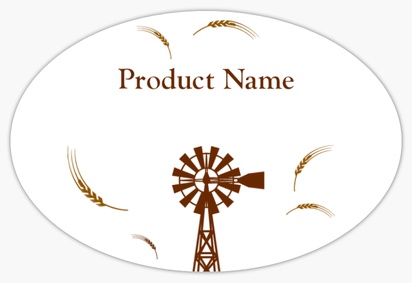 Design Preview for Templates for Agriculture & Farming Product Labels , 7.6 x 5.1 cm Oval