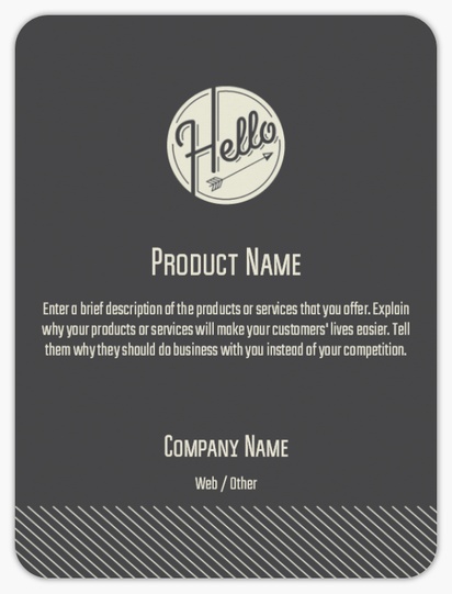 Design Preview for Design Gallery: Advertising Product Labels on Sheets, Rounded Rectangle 10 x 7.5 cm