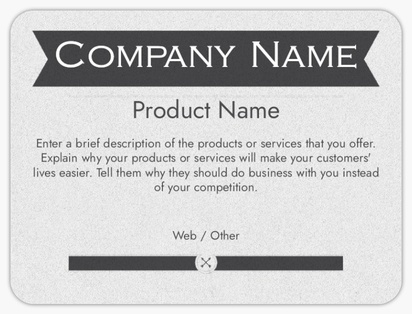 Design Preview for Design Gallery: Marketing & Communications Product Labels, 10.2 x 7.6 cm Rounded Rectangle