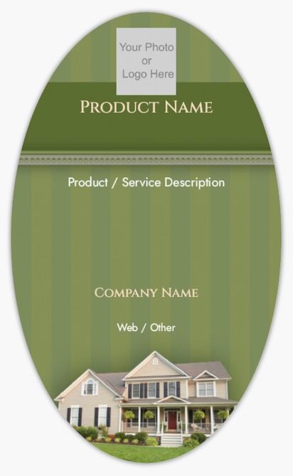 Design Preview for Design Gallery: Estate Agents Product Labels on Sheets, Oval 12.7 x 7.6 cm