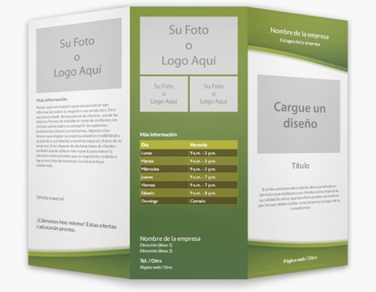 Un 사업 empresa diseño verde marrón con 5 imágenes